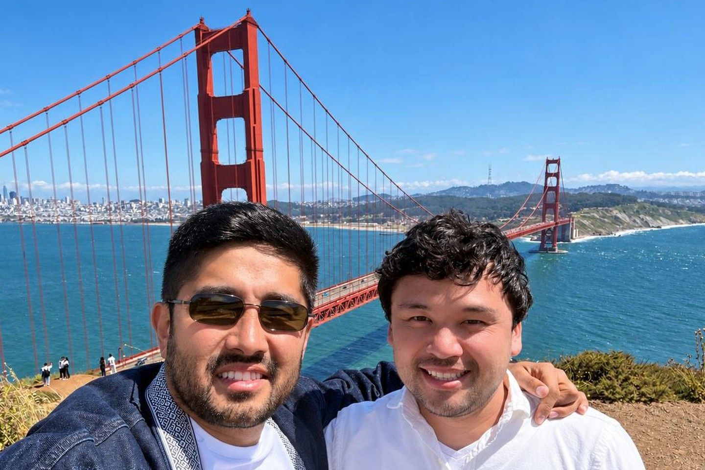 Niyaz with Olzhas Kemalov at the Golden Gate